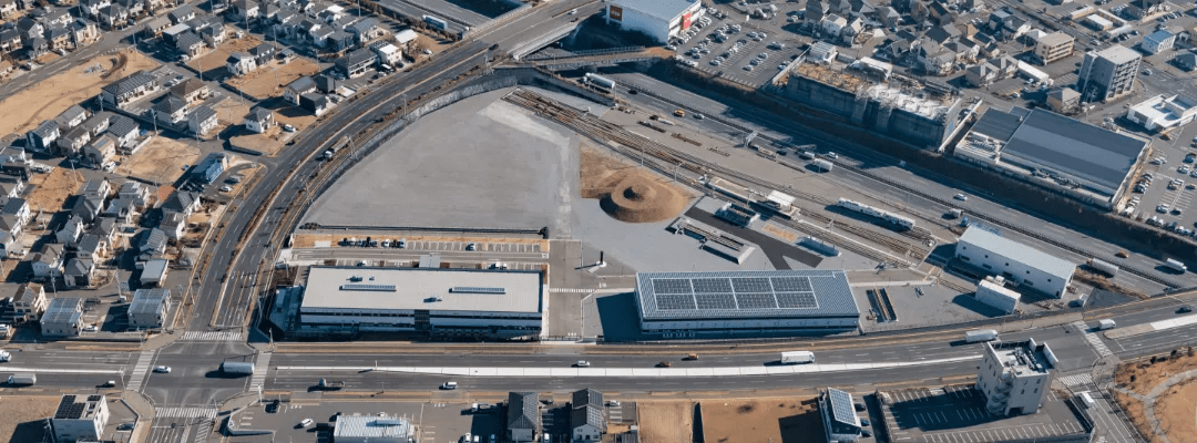 東鉄総合研修センターを上空から見た画像です