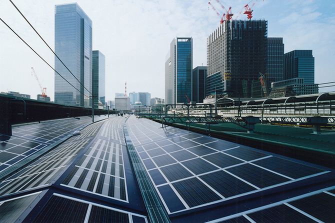 東京駅ソーラーパネル設置工事