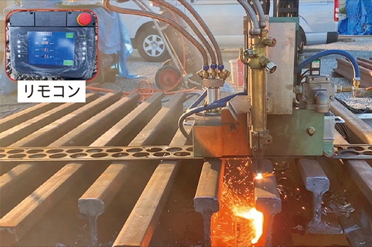 遠隔・自動化装置の開発 【発生レール自動切断機】