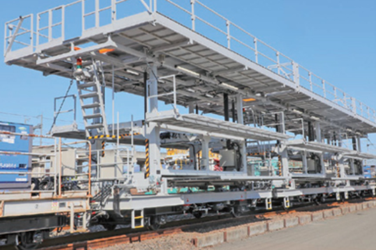 新幹線トンネル用昇降式作業台