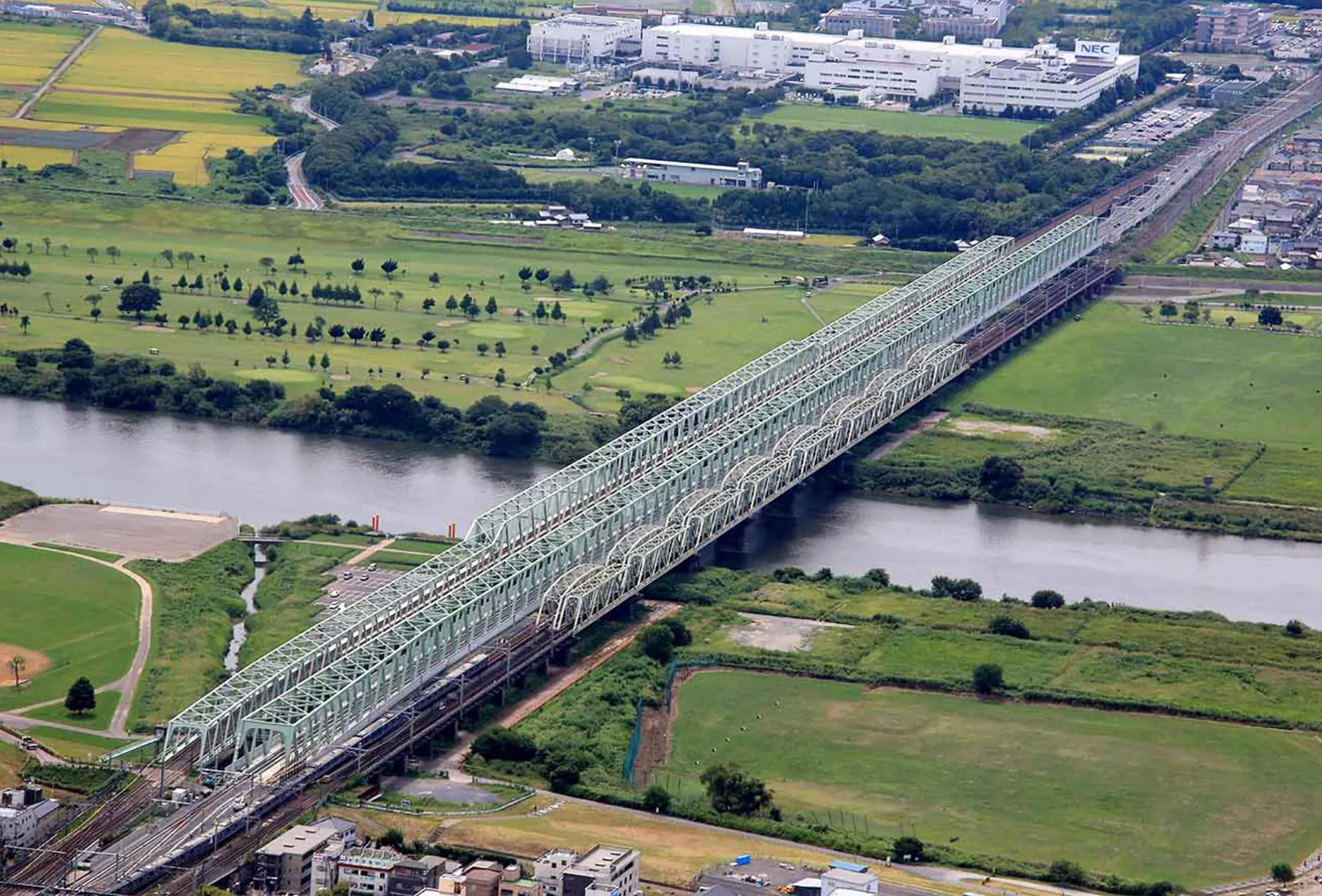 JR常磐線 天王台・取手間利根川橋梁改良工事のサムネイル画像です