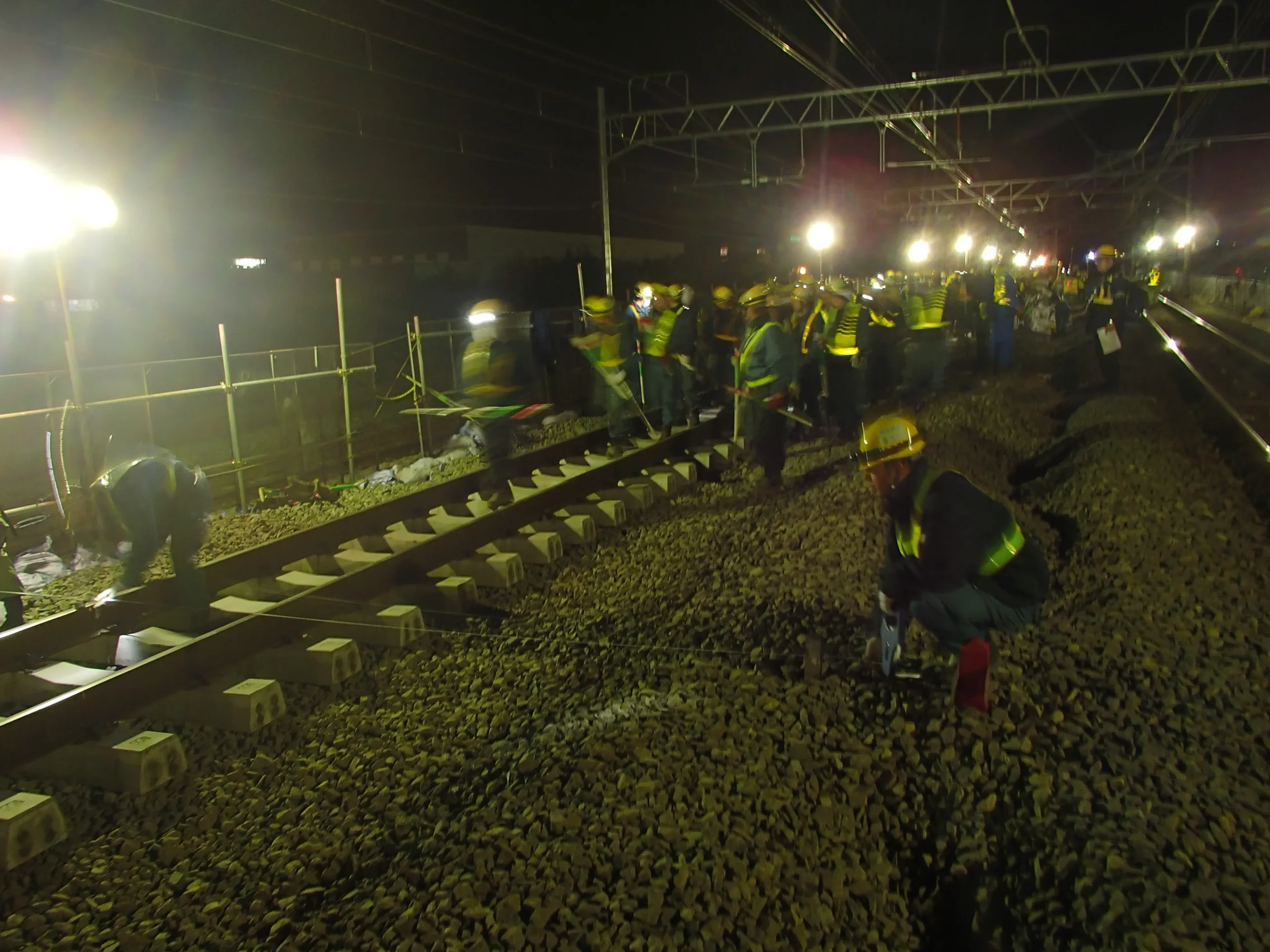 JR常磐線 利根川橋りょう改良工事線路切換のサムネイル画像です